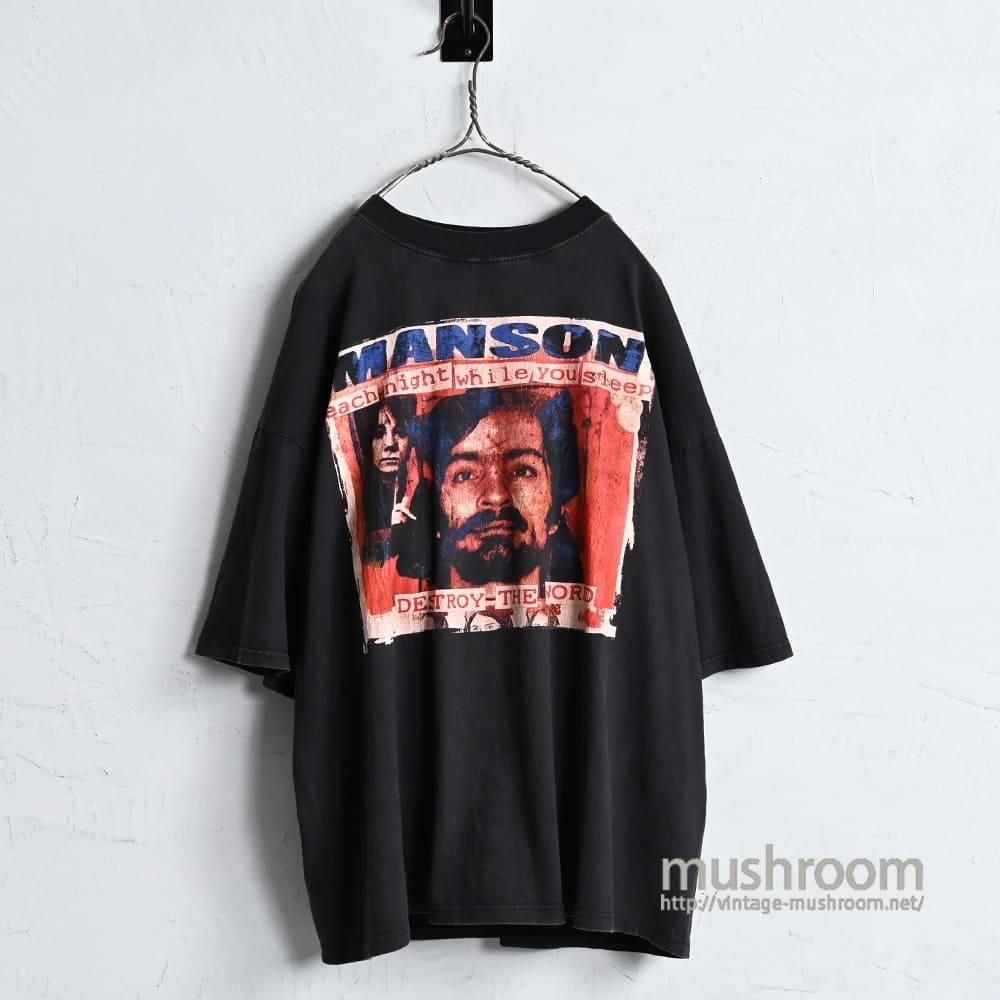 70年代　donrock ドンロック　チャールズ・マンソン グラフィックTシャツ 70年代donrock ドンロックチャールズ・マンソン グラフィックTシャツ