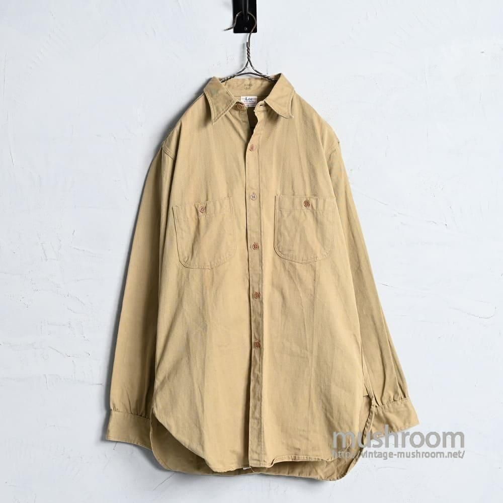 Lee L/S COTTON WORK SHIRT（1940'S/VERY GOOD CONDITION/SZ 15-LONG） 