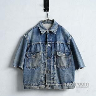 LEVI'S 507XX CUT-OFF DENIM JACKETAround 1950'S/GOOD INDIGO/BIG SIZE