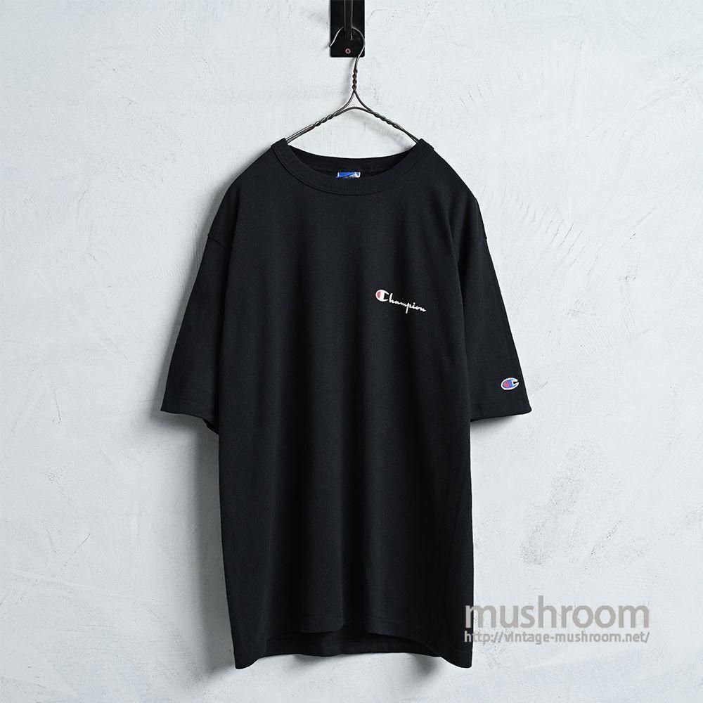 CHAMPION BLACK PLAIN T-SHIRT（MINT CONDITION/MEDIUM）