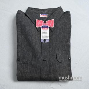 BIG MAC BLACK CHAMBRAY WORK SHIRT1950'S/SZ 17 1/2/DEADSTOCK 