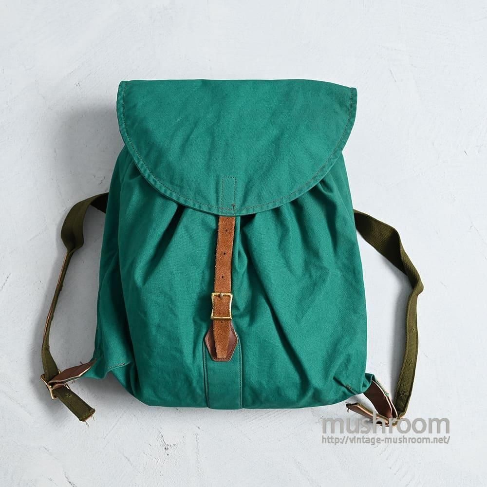L.L.BEAN GREEN CANVAS RUCKSACK（1960'S/MINT CONDITION）