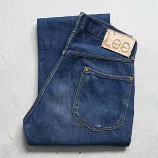WW2 Lee 101B COWBOY JEANS with HAIR ON HIDE1940'S/VAERY GOOD CONDITION