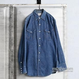 WRANGLER 27MW DENIM WESTERN SHIRT1960'S/GOOD CONDITION/SZ 15-33