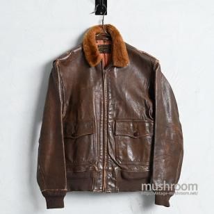 U.S.NAVY AN-J-3A FLIGHT JACKET with U.S.N STENCILʡ47/L.W.FOSTER SPORTSWEAR/SZ 36