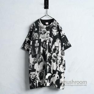 MARILYN MONROE ALLOVER PRINTED T-SHIRT by FRUIT OF THE LOOM1990'S/MINT CONDITION/LARGE