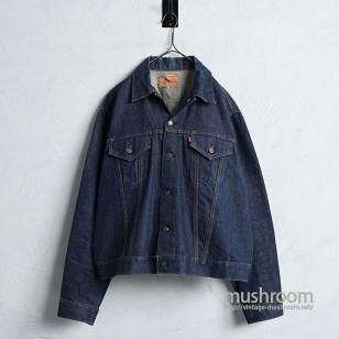 LEVI'S 70505-0217 BIGE DENIM JACKET1960'S/MONSTER SIZE & SUPER DARK COLOR