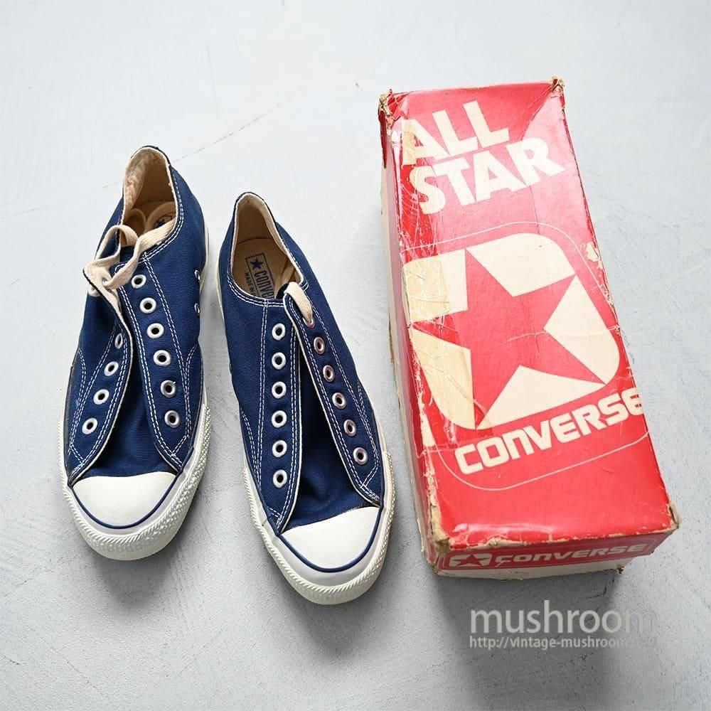 CONVERSE ALL-STAR Lo CANVAS SHOES with RED BOXEalry 1980'S/DEADSTOCK/SZ 8