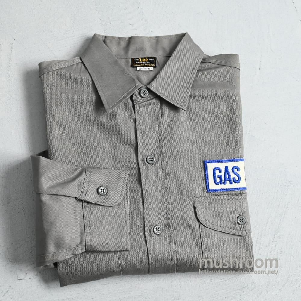 Lee L/S COTTON TWILL WORK SHIRT with PATCH1950'S/DEADSTOCK/SZ 15 1/2 MEDIUM