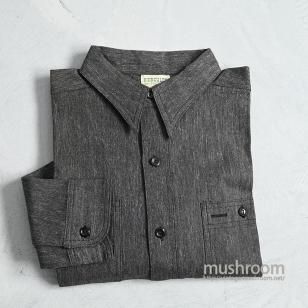 HERCULES BLACK CHAMBRAY WORK SHIRT1940'S/DEADSTOCK/SZ 16 1/2