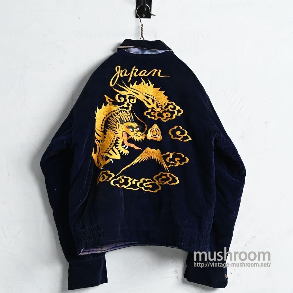 JAPAN SOUVENIR JACKET with GOLD EMBROIDERYAround 1950'S/GOOD CONDITION