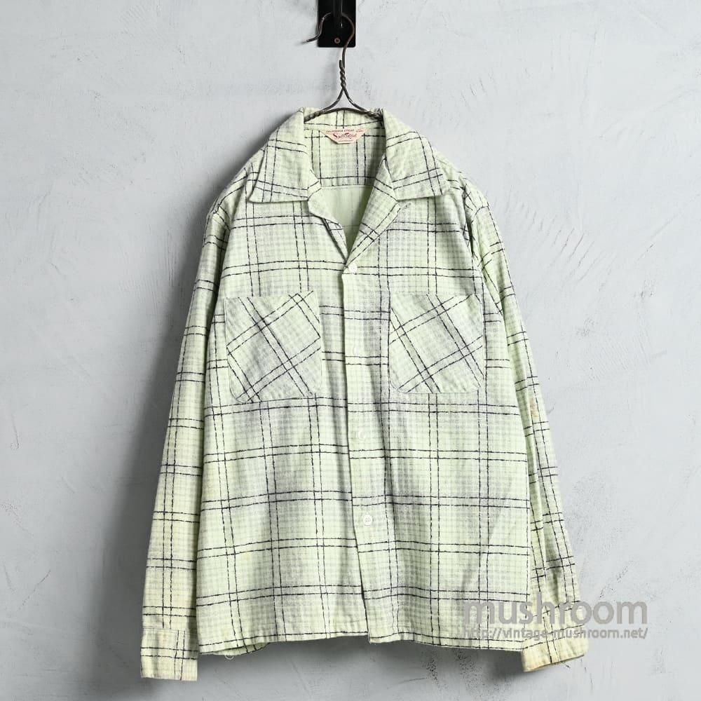 SPORTSWEAR L/S PRINT FLANNEL SHIRT1950'S/GOOD CONDITION/MEDIUM