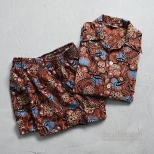 VAN HEUSEN CABANA COTTON SHIRT & SHORTS SET-UP1950'S/VERY GOOD CONDITION/MEDIUM