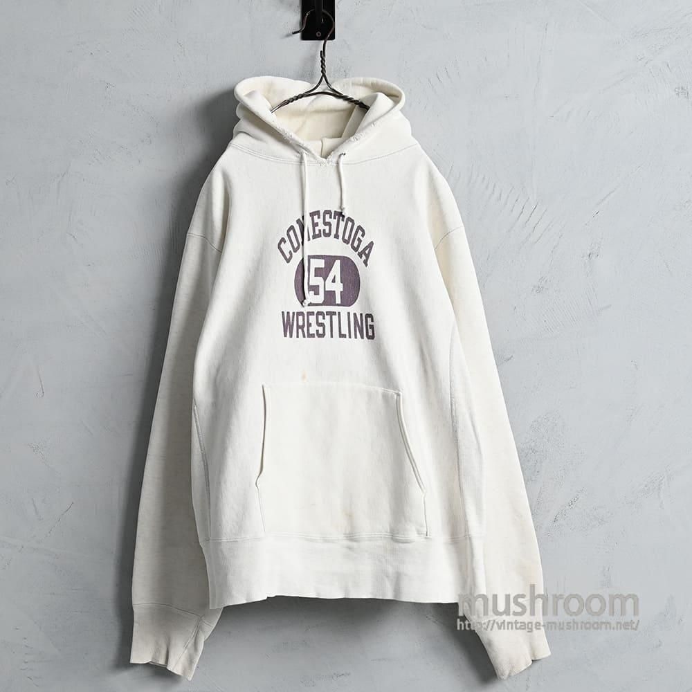 CHAMPION CONESTOGA WRESTLING REVERSE WEAVE HOODY1960'S/GOOD CONDITION/LARGE