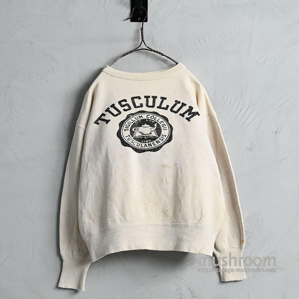CHAMPION FLOCK PRINT SWEAT SHIRT 1950'S/BIG RUNNER'S LABEL