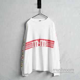 OLD M&M'S L/S T-SHIRT by ANVIL1980'S/GOOD CONDITION/X-LARGE