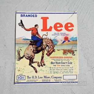 Lee 101 COWBOY PAPER FLASHER1930'S/ALMOST DEADSTOCK
