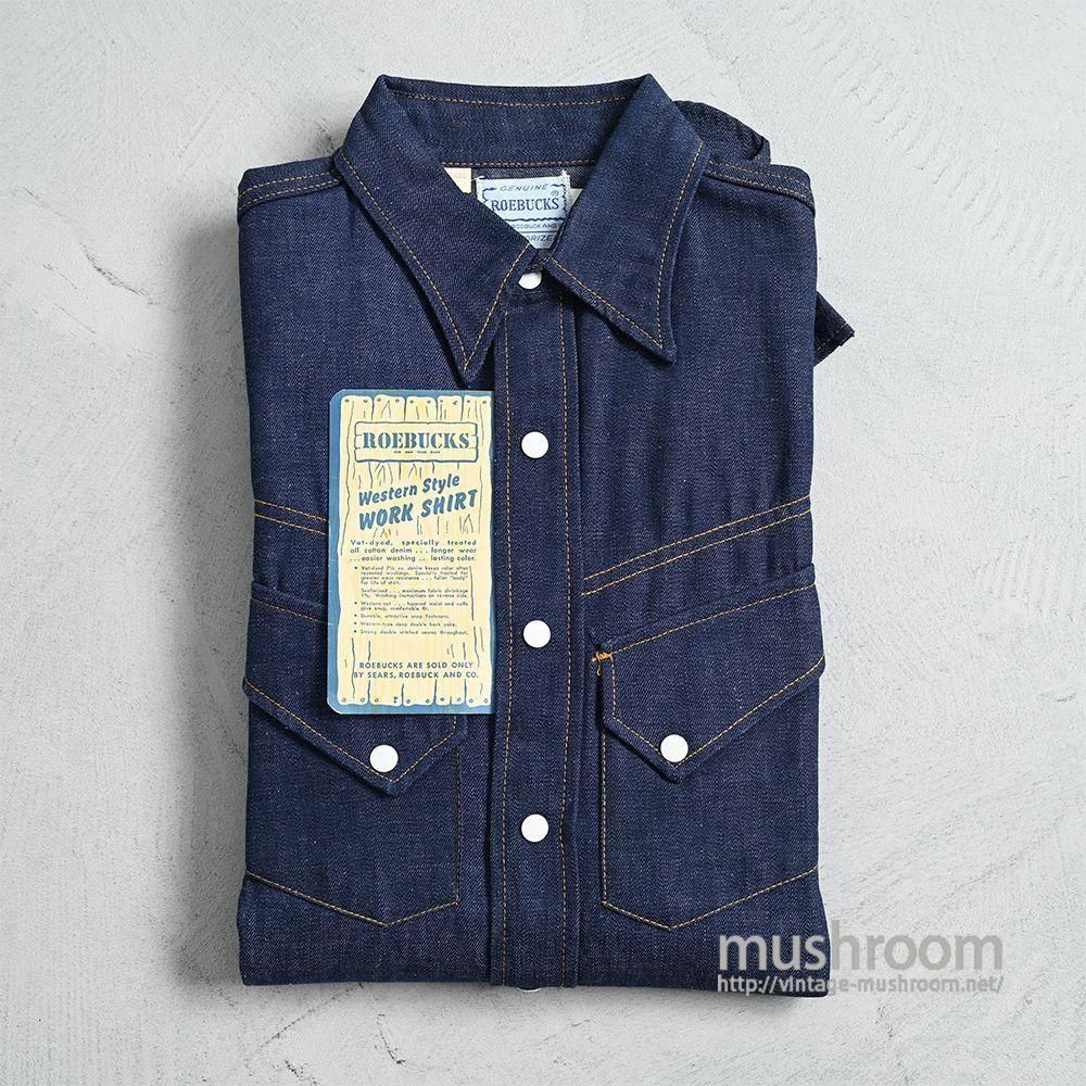 SEARS ROEBUCKS DENIM WESTERN SHIRTDEADSTOCK/SZ 14 1/2
