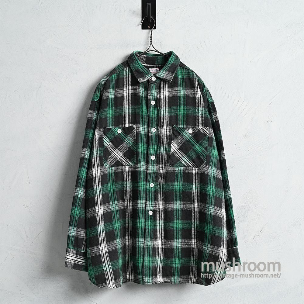 BIG YANK PLAID FLANNEL SHIRTAround 1950'S/VERY GOOD CONDITION/SUPER BIG SIZE