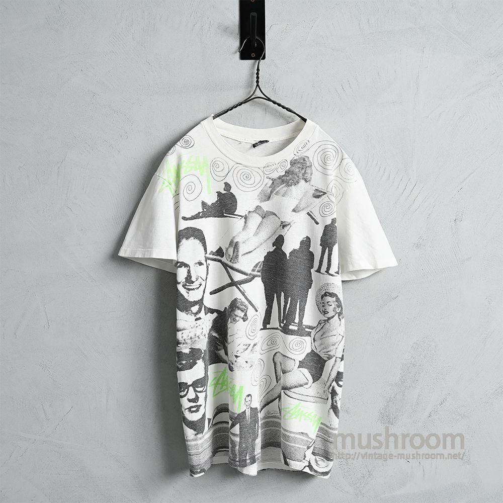 OLD STUSSY ALL OVER PRINT T-SHIRT1980'S/VERY GOOD CONDITION