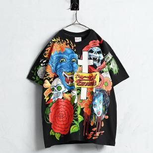 OZZY OSBOURNE TATTOO T-SHIRT by Hanes1990'S/VERY GOOD CONDITION/LARGE