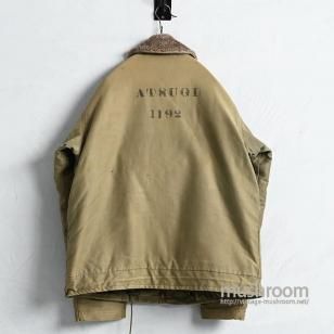 U.S.NAVY N-1 DECK JACKET with STENCIL1940'S/MAYBE..NON-WASHED/SZ 44