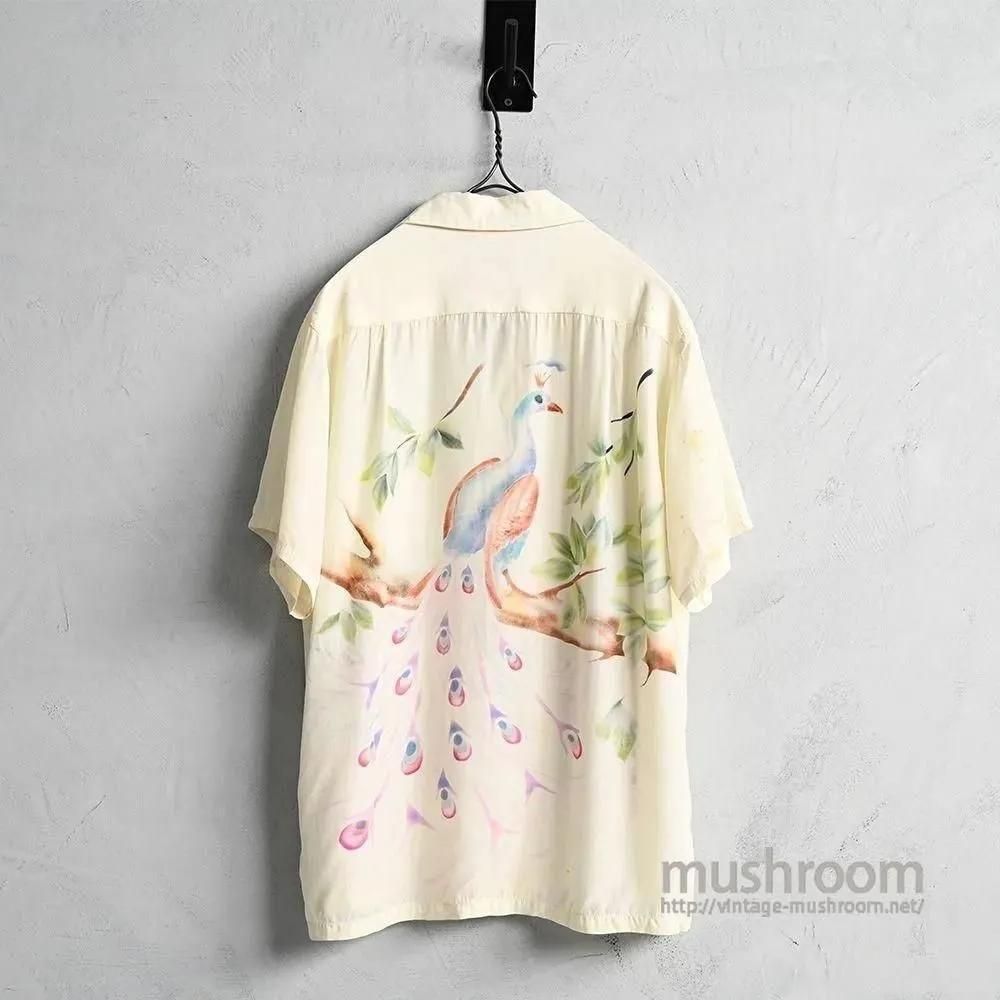 KAWAIHAU S/S HAWAIIAN SHIRT with HAND PAINTGOOD CONDITION/MEDIUM