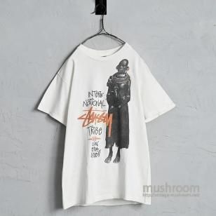 OLD STUSSY PHOTO PRINT T-SHIRTAround 19980'S/GOOD CONDITION/LARGE