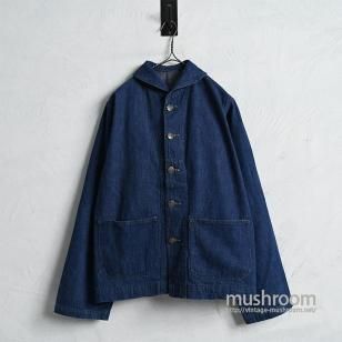 WW2 U.S.NAVY DANGAREE DENIM JACKET with METAL BUTTONDARK COLOR/BIG SIZE