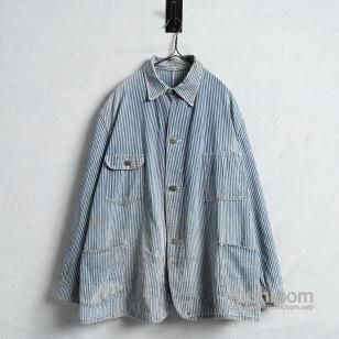 Pre WW2 ERA STRONG RELIABLE LIBERTY STRIPED COVERALL1940'S/BIG SIZE