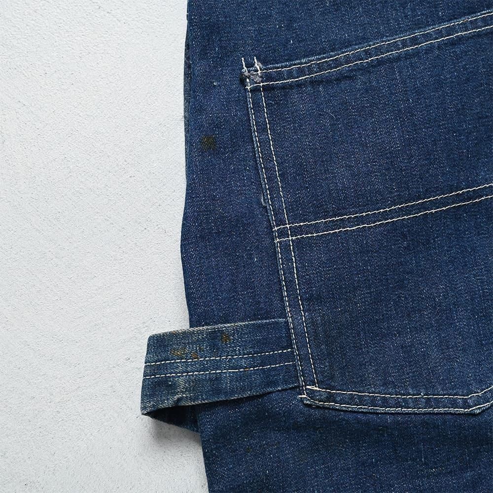 40s DUBBLEWARE つなぎ　BIG SIZE DUBBLEWARE W/KNEE DENIM OVERALL with UNIQUE DETAIL（1930