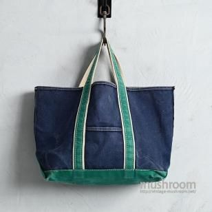 L.L.BEAN NVYGRN DELUXE TOTE1980'S/LARGE/GOOD CONDITION