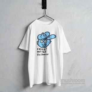 Keith Haring ART T-SHIRT by MEDALLION1980'S/GOOD CONDITION/LARGE