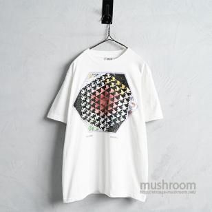 M.C.ESCHER ART T-SHIRT by ONEITA1990'S/GOOD CONDITION/LARGE
