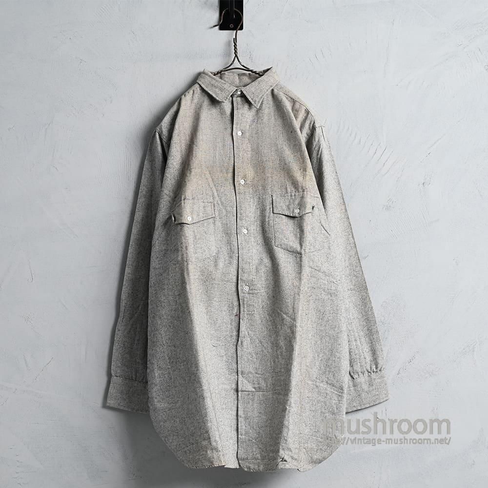 TECH BRAND GRAY WOOL SHIRTAround 1930'S/DEADSTOCK/SZ 14 1/2
