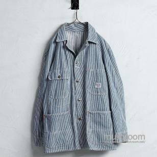 PAY DAY HICKORY-STRIPED COVERALL1940'S50'S/GOOD CONDITION