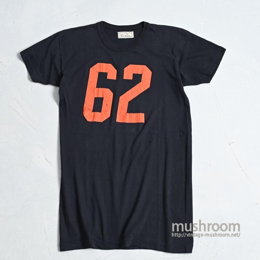 Colman NUMBERING PRINT T-SHIRT1950'S/BLACK BODY/LARGE