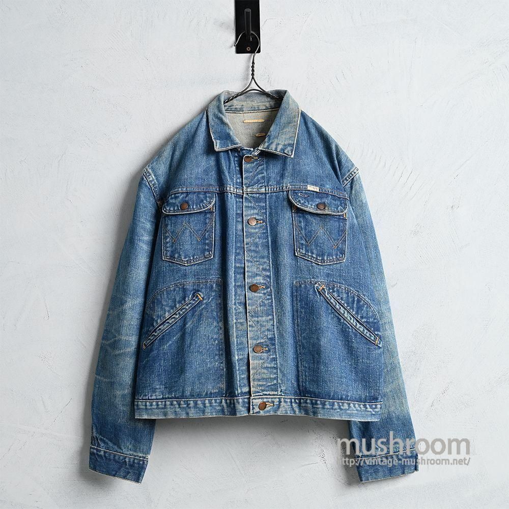 ヴィンテージ　ビッグサイズ 50相当 60's Wrangler 24MJ 60's Wrangler 縦ベル 24MJ デニムジャケット 味あり良雰囲気