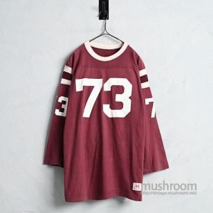 CHAMPION FOOTBALL T-SHIRT with ELBOW PATCHAround 1960'S/VERY GOOD CONDITION/SZ 46