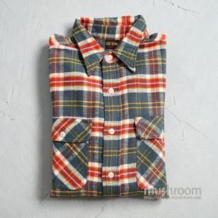 BIG YANK PLAID FLANNEL SHIRT1950'S/DEADSTOCK/SZ 16 1/2
