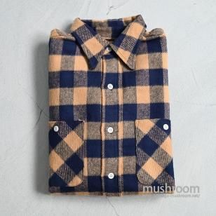 BIG YANK PLAID FLANNEL SHIRT1970'S/DEADSTOCK/MEDIUM