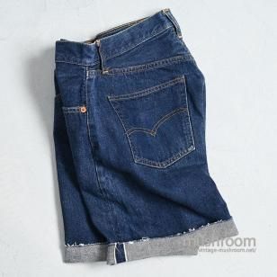 LEVI'S 501 BIGE CUT-OFF JEANS1960'S/DARK COLOR