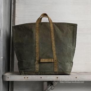 OLD TWO-TONE CANVAS COAL BAGAround 1930'S/GOOD CONDITION/BIG SIZE