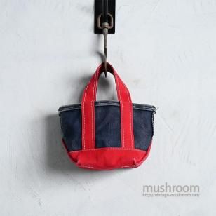 L.L.BEAN NVYRED MINI DELUXE TOTE1980'S/GOOD FADE & GOOD CONDITION