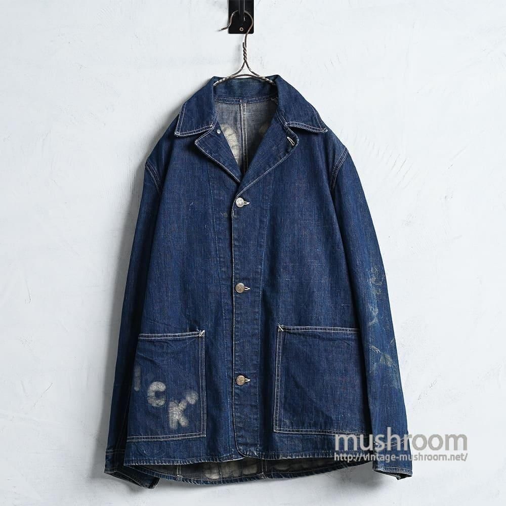 WW2 HEAD LIGHT 2-Pocket DENIM COVERALL with PAINTDARK COLOR