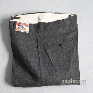 BLUE TOP BLACK COVERT WORK TROUSERSDEADSTOCK/W34L32