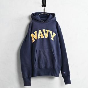 CHAMPION NAVY REVERSE WEAVE HOODY1980'S/GOOD CONDITION/LARGE