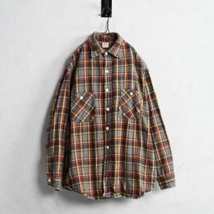 BIG MAC L/S PLAID FLANNEL SHIRT1960'S/GOOD CONDITION/X-LARGE