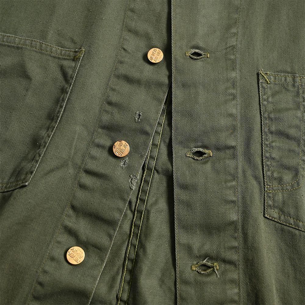 NEVER-RIPUM COTTON TWILL RAILROAD JACKET with PATCH（SZ 46