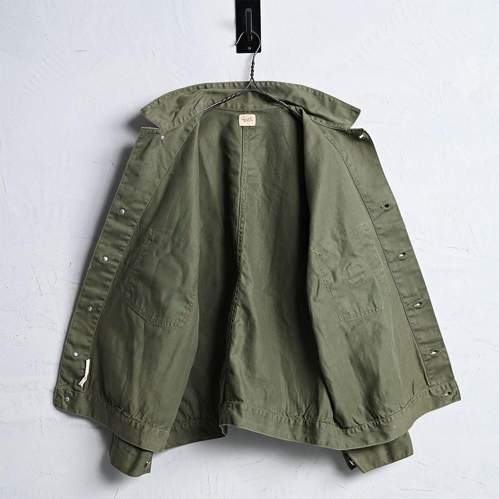 50sヴィンテージ古着　NEVER RIPUM ワークジャケット　サイズ42 緑 高円寺 古着屋 ナウ オア ネバー : NEVER RIPUM WORK JACKET